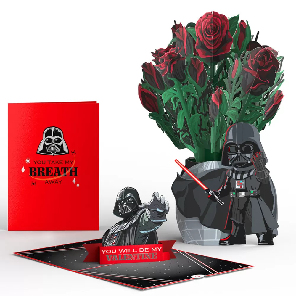 Lovepop Pop-Up Bouquets | Card & Gift Bundles | Star Wars™ Darth Vader™ Take My Breath Away Pop-Up Card & Flower Buds Bouquet Bundle