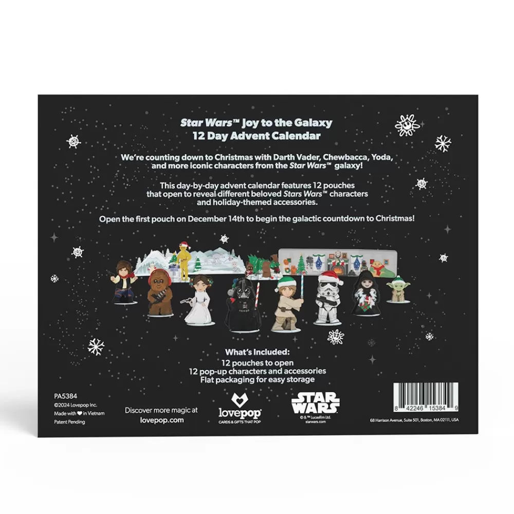 Lovepop Advent Calendars | Christmas 12/25 | Star Wars™ Joy to the Galaxy 12 Day Holiday Advent Calendar