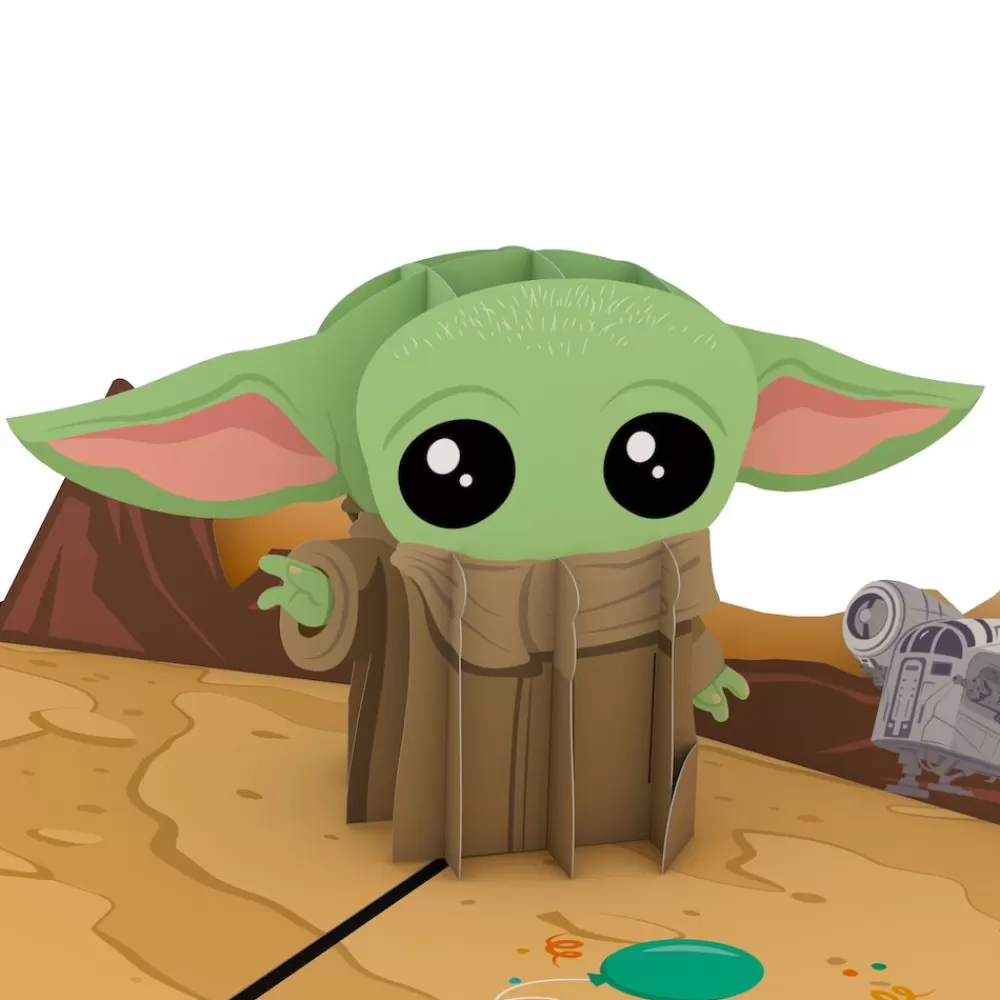 Lovepop Pop-Up Bouquets | Card & Gift Bundles | Star Wars™ The Mandalorian™ Grogu™ Birthday Pop-Up Card & Flower Buds Bouquet Bundle