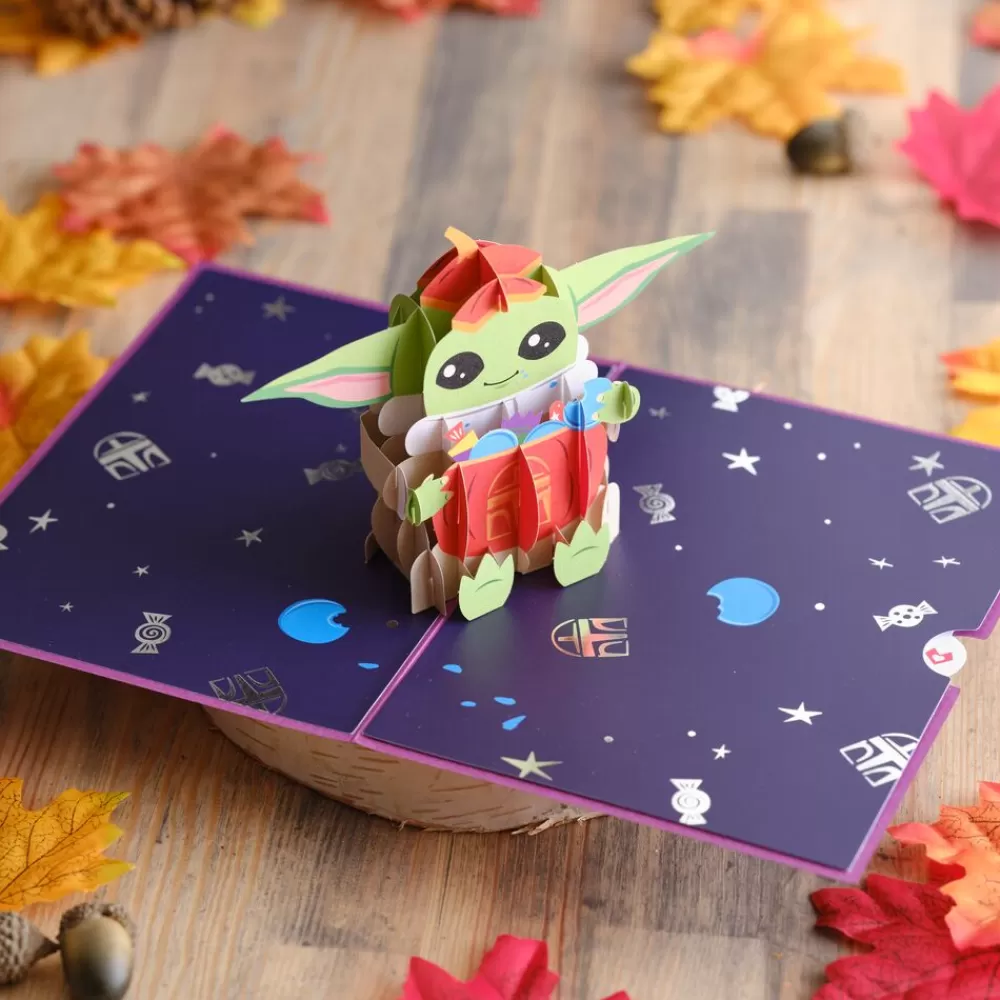 Lovepop Halloween 10/31 | Star Wars | Star Wars™ The Mandalorian™ Grogu™ No Tricks All Treats Pop-Up Card