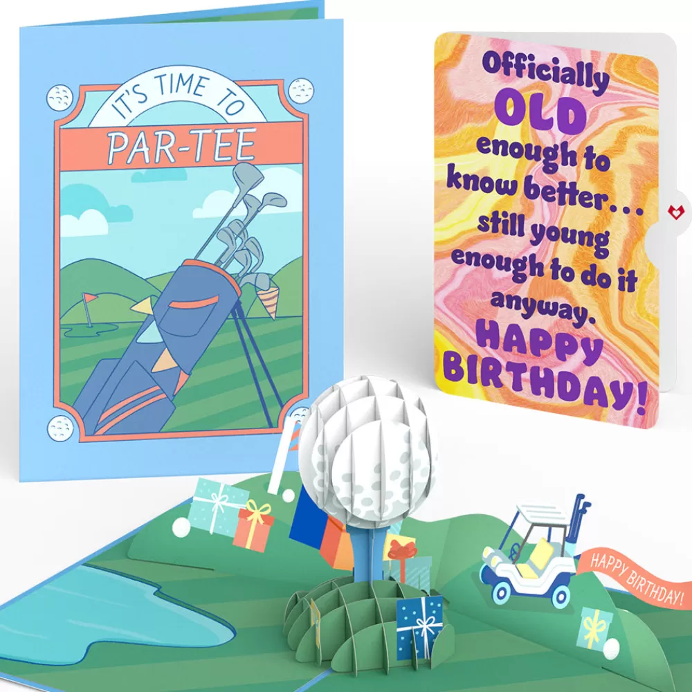 Lovepop Birthday | Him | Time to Par-Tee Birthday Golf Pop-Up Card and Sentiment Set