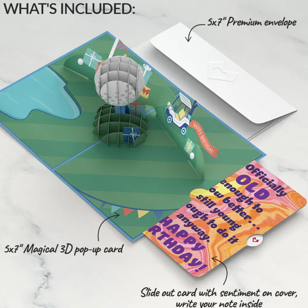 Lovepop Birthday | Him | Time to Par-Tee Birthday Golf Pop-Up Card and Sentiment Set