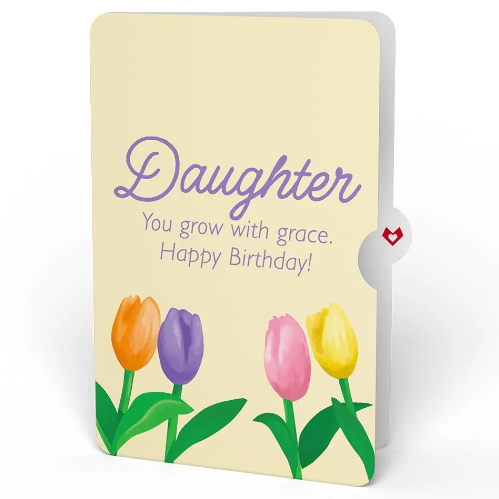 Lovepop Birthday | Tulips Birthday Pop-Up Card and Sentiment Set for Daughter