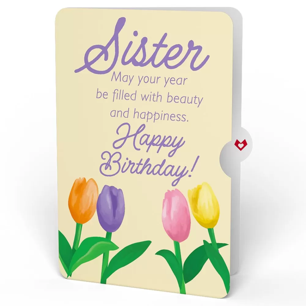 Lovepop Birthday | Tulips Birthday Pop-Up Card and Sentiment Set for Sister