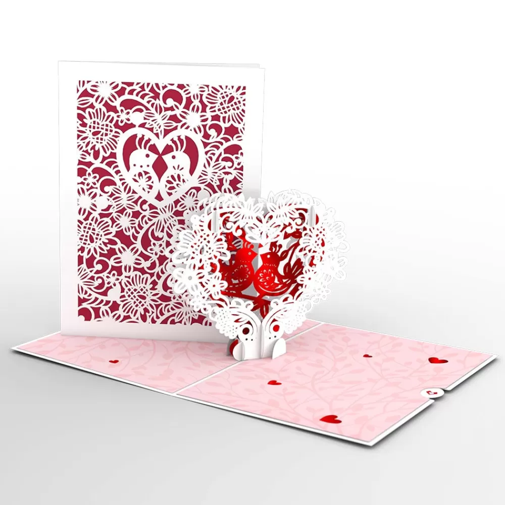 Lovepop Greeting Cards | Anniversary | Vintage Love Birds Valentine's Day Pop-Up Card