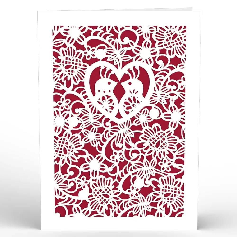 Lovepop Greeting Cards | Anniversary | Vintage Love Birds Valentine's Day Pop-Up Card