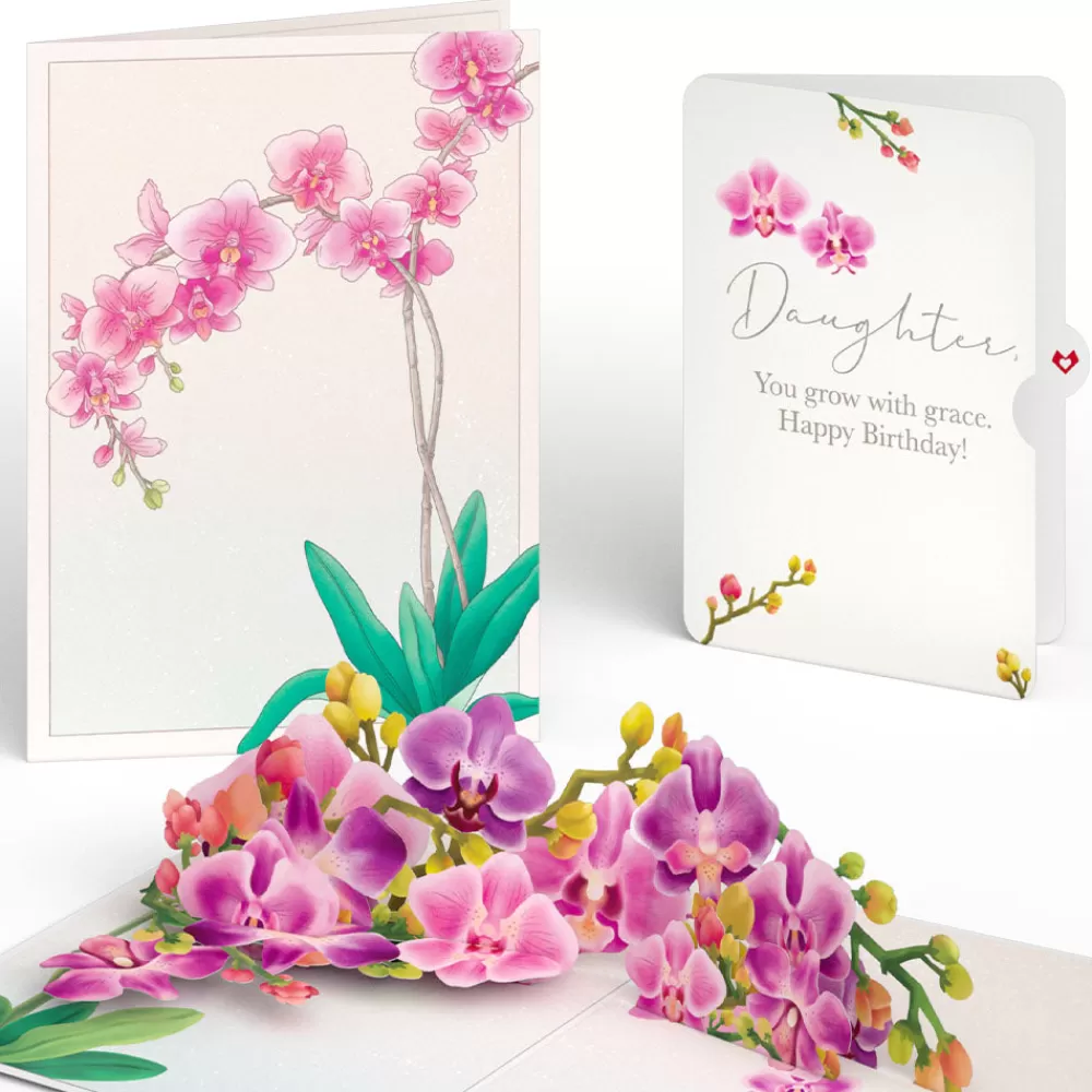 Lovepop Birthday | Watercolor Orchid Birthday Pop-Up Card and Sentiment Set for Daughter