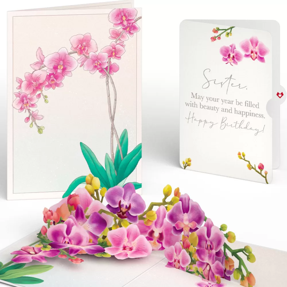 Lovepop Birthday | Watercolor Orchid Birthday Pop-Up Card and Sentiment Set for Sister