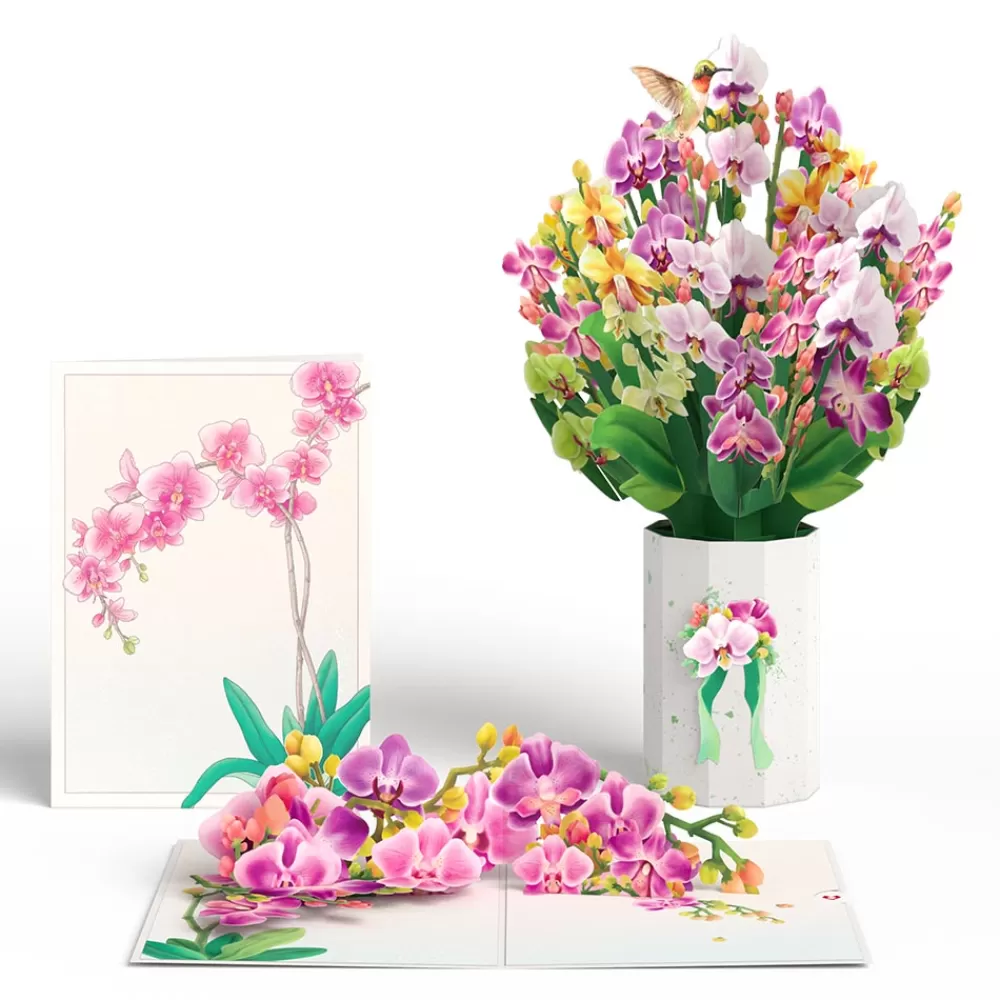 Lovepop Pop-Up Bouquets | Card & Gift Bundles | Watercolor Orchid Pop-Up Card & Bouquet Bundle