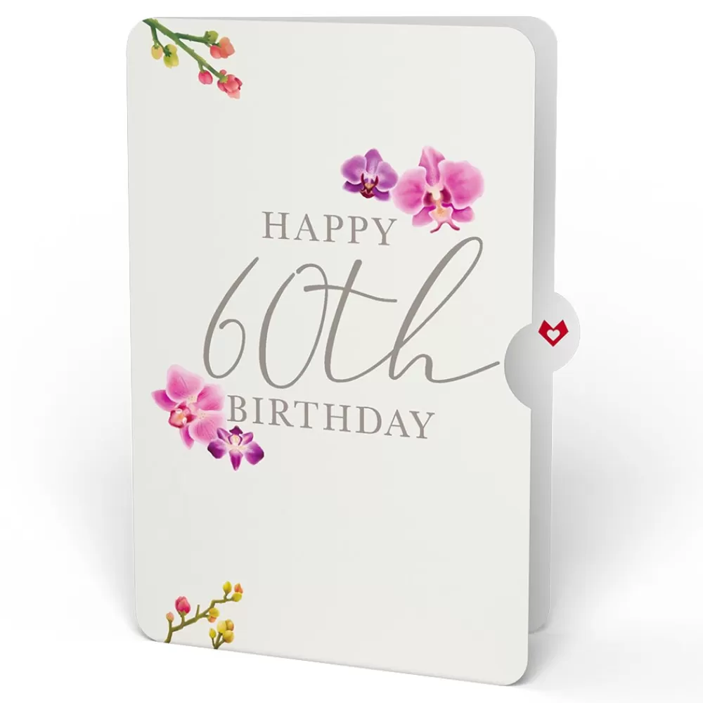Lovepop Birthday | Watercolor Orchid 60th Birthday Pop-Up Card and Sentiment Set