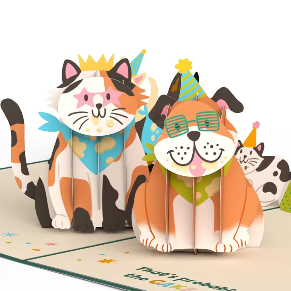 Lovepop Greeting Cards | Birthday | We Heard It's Your Birthday Dog and Cat Pop-Up Card