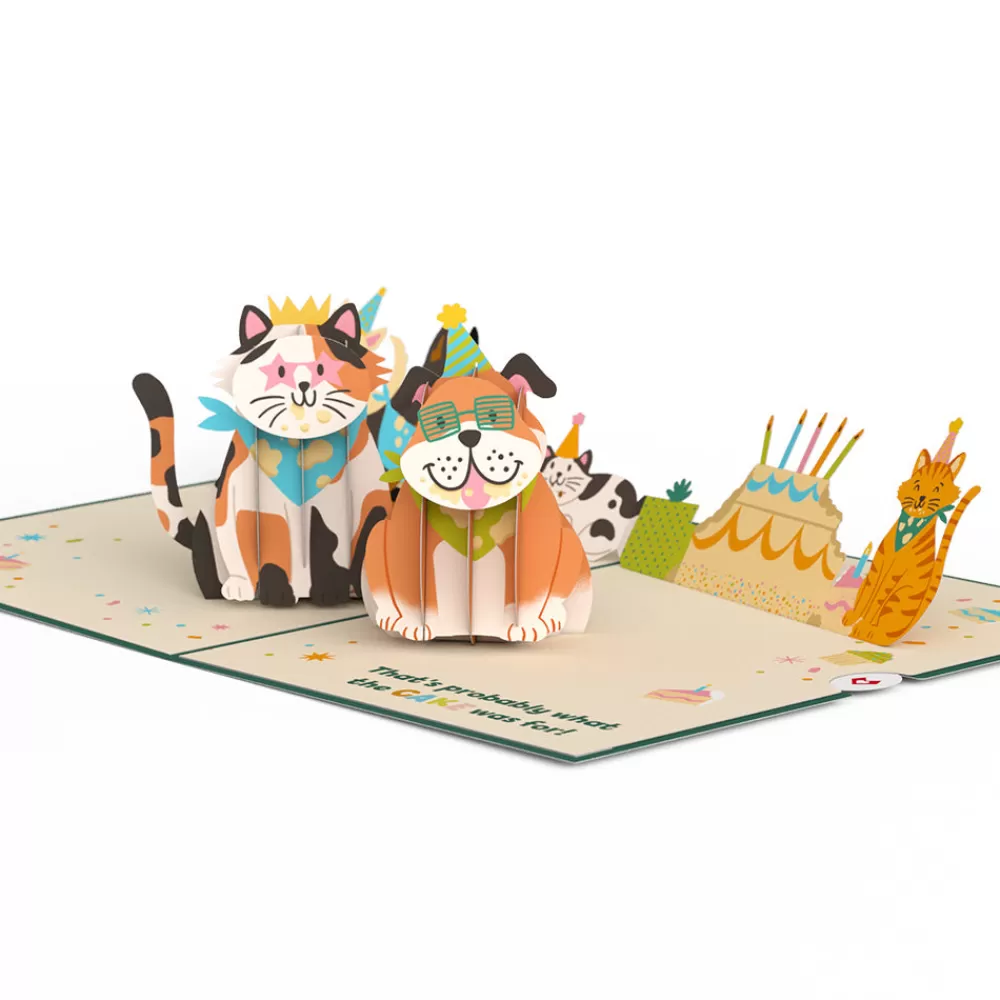 Lovepop Greeting Cards | Birthday | We Heard It's Your Birthday Dog and Cat Pop-Up Card
