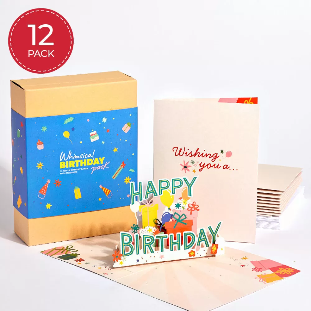 Lovepop Value Packs | Birthday | Whimsical Birthday Box Set (Assorted 12-Pack): Paperpop® Card