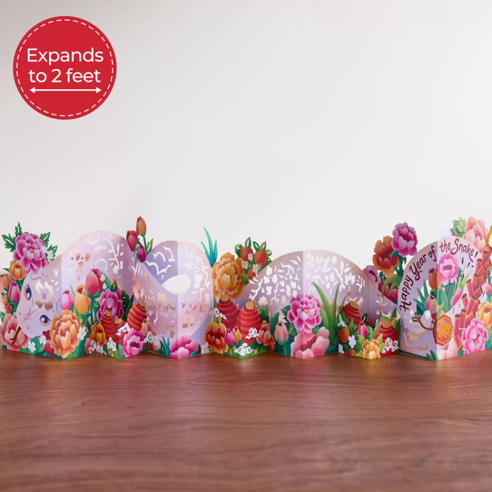 Lovepop Decor | Year of the Snake Lunar New Year Loooooong Card™ (Expands to 2 feet)