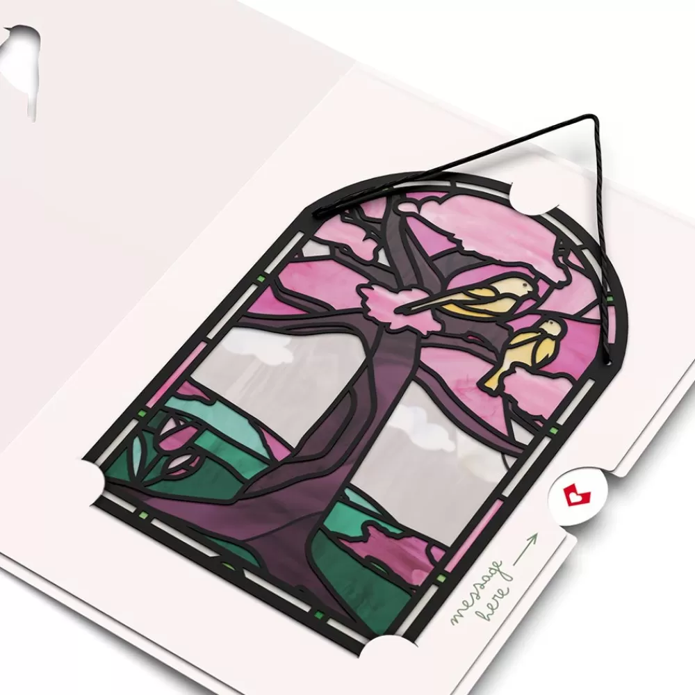 Lovepop Pop-Up Bouquets | Card & Gift Bundles | You Brighten My World Birds Suncatcher Card & Pop-Up Bouquet Bundle