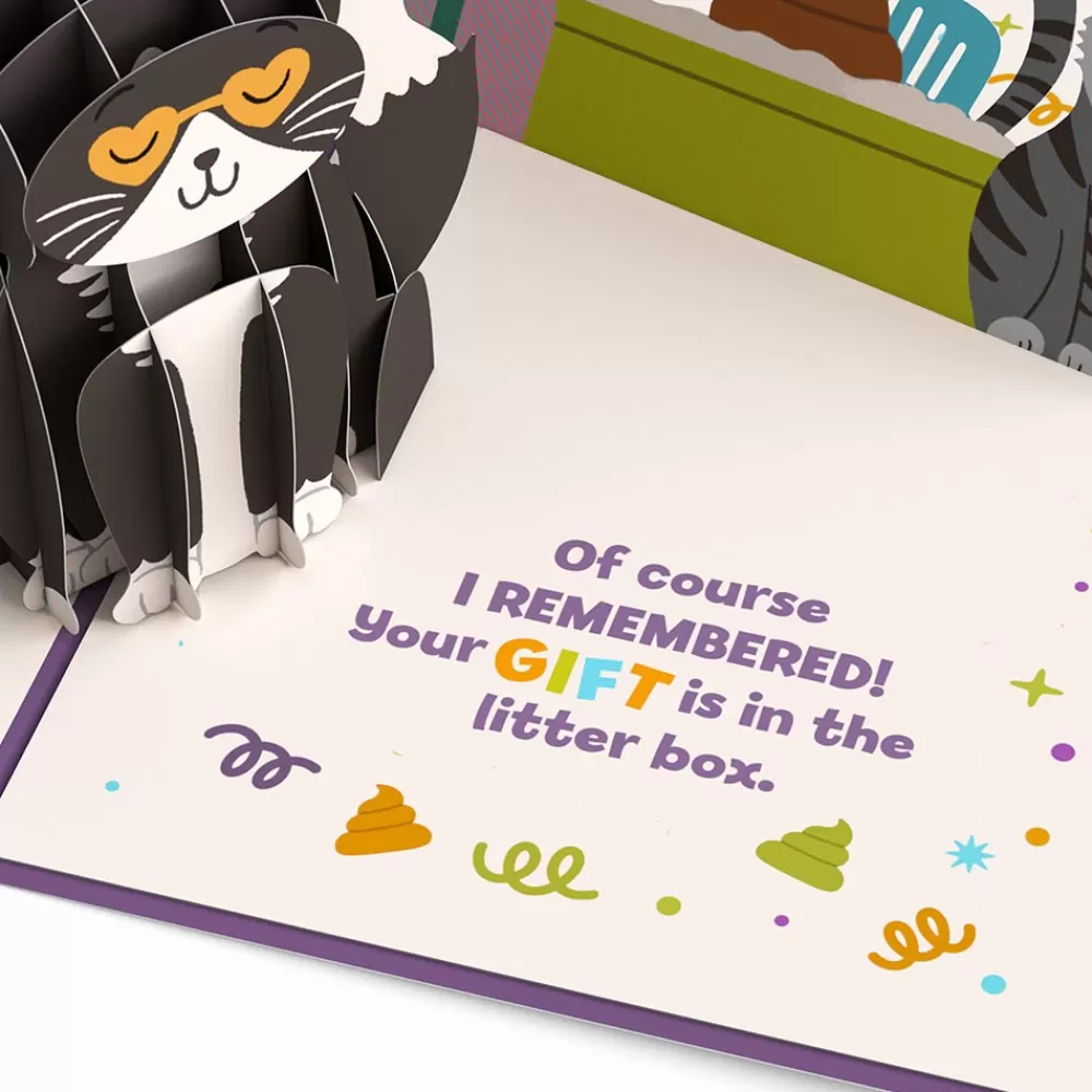 Lovepop Greeting Cards | Birthday | Your Gift Is in the Litterbox Birthday Cat Pop-Up Card