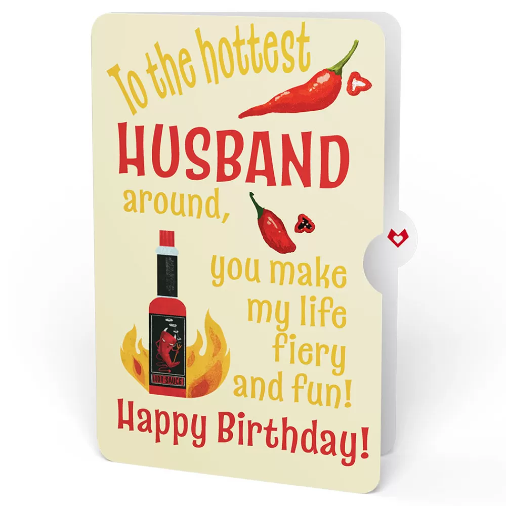 Lovepop Birthday | Him | You’re So Hot - Hot Sauce Birthday Pop-Up Card and Sentiment Set for Husband
