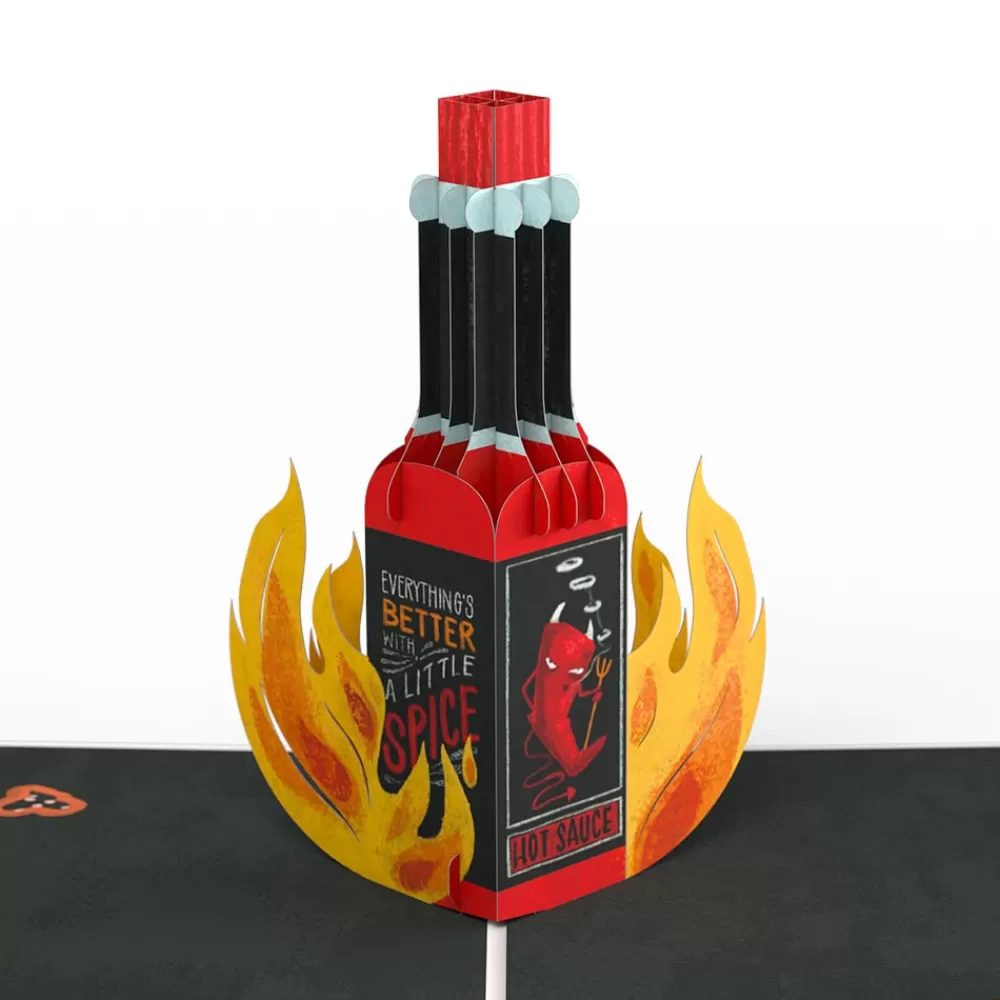 Lovepop Birthday | Her | You’re So Hot - Hot Sauce Birthday Pop-Up Card and Sentiment Set for Mom